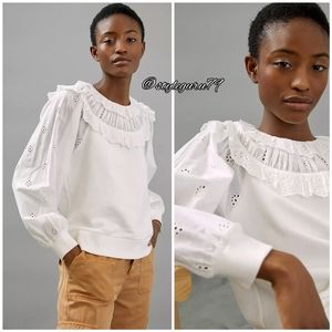 NWT, Anthropologie, Othilia Portia Eyelet Pullover